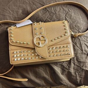 Rosebud Gold Studded Crossbody Bag